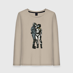 Женский лонгслив Влюблённые мотоциклисты