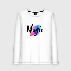 Лонгслив хлопковый женский Magic, цвет: белый