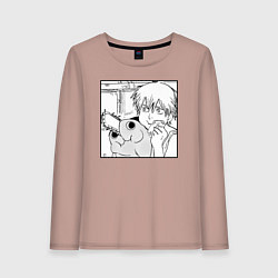 Женский лонгслив Человек — бензопила