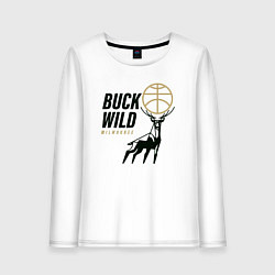 Лонгслив хлопковый женский Buck Wild, цвет: белый
