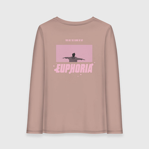 Женский лонгслив EUPHORIA BTS PINK Edition / Пыльно-розовый – фото 2
