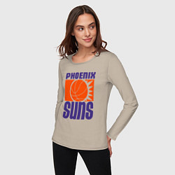 Лонгслив хлопковый женский Phoenix Suns, цвет: миндальный — фото 2
