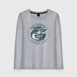 Женский лонгслив Охотник на щуку