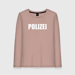 Женский лонгслив POLIZEI Полиция Надпись Белая