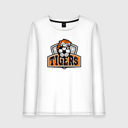 Лонгслив хлопковый женский Football Tigers, цвет: белый