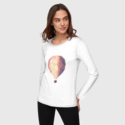 Лонгслив хлопковый женский Воздушный шар, цвет: белый — фото 2