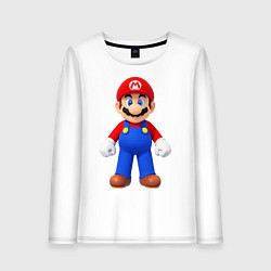 Лонгслив хлопковый женский Mario, цвет: белый