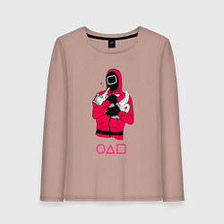 Женский лонгслив Игра в кальмара - милый котик