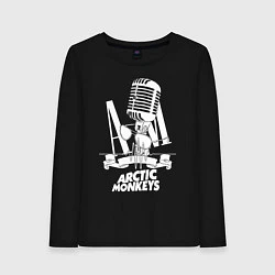 Лонгслив хлопковый женский Arctic Monkeys, рок, цвет: черный