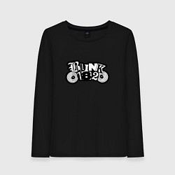 Лонгслив хлопковый женский Blink 182 лого, цвет: черный
