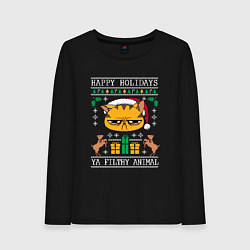 Женский лонгслив Christmas Cat