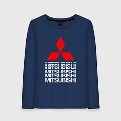 Женский лонгслив MITSUBISHI МИЦУБИСИ МИТСУБИСИ МИЦУБИШИ LOGO STYLE