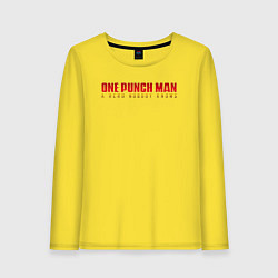 Лонгслив хлопковый женский One Punch Man a hero nobody knows, цвет: желтый