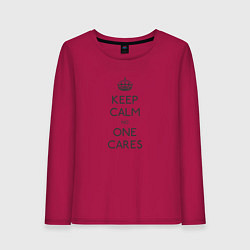 Женский лонгслив Keep Calm no one cares