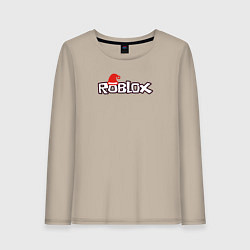 Лонгслив хлопковый женский Logo RobloX, цвет: миндальный