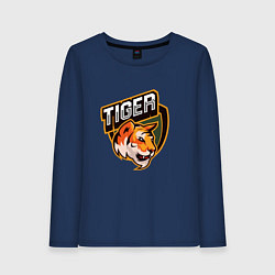 Женский лонгслив Тигр Tiger логотип