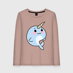 Женский лонгслив Миленький нарвал