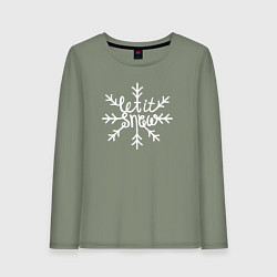 Женский лонгслив Snowflake Let it snow