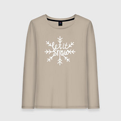 Женский лонгслив Snowflake Let it snow