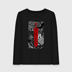 Лонгслив хлопковый женский BERSERK SWORD БЕРСЕРК МЕЧ, цвет: черный