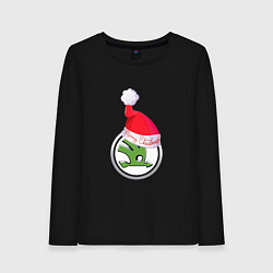 Лонгслив хлопковый женский Skoda Merry Christmas, цвет: черный