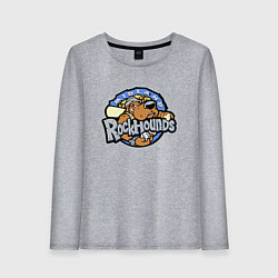 Лонгслив хлопковый женский Midland Rockhounds - baseball team, цвет: меланж