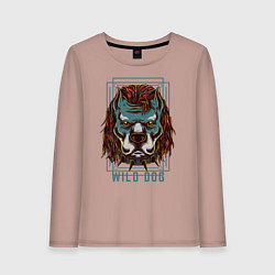 Женский лонгслив Бульдог в ошейнике