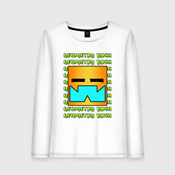 Женский лонгслив GEOMETRY DASH КЛАССИКА УРОВЕНЬ