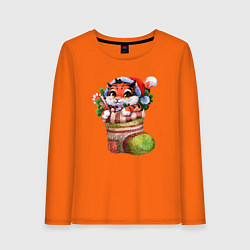 Женский лонгслив Тигренок в носке 2022