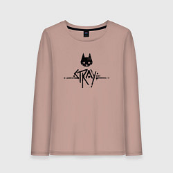Женский лонгслив Stray: Black Logo