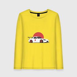 Лонгслив хлопковый женский Honda s 2000, цвет: желтый