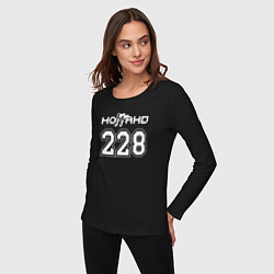 Лонгслив хлопковый женский 228 - Ноггано, цвет: черный — фото 2