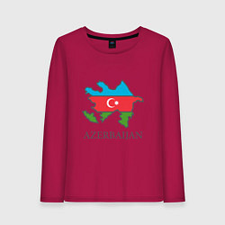 Лонгслив хлопковый женский Map Azerbaijan, цвет: маджента