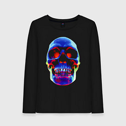 Женский лонгслив Cool neon skull