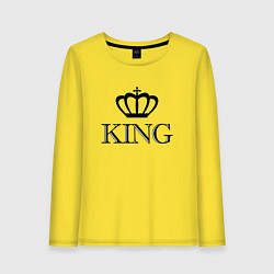 Лонгслив хлопковый женский KING Парные Король, цвет: желтый