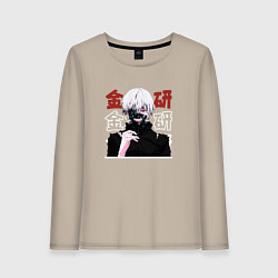 Женский лонгслив Токийский гуль Tokyo Ghoul, Ken Kaneki Канеки Кен