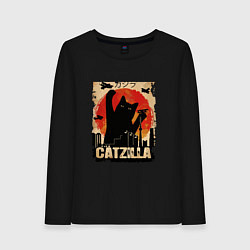 Женский лонгслив Котзилла 0001