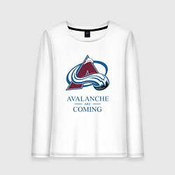 Женский лонгслив Colorado Avalanche are coming , Колорадо Эвеланш