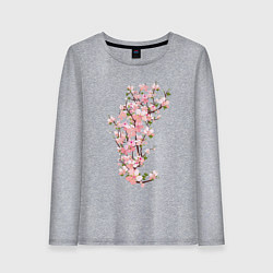 Женский лонгслив Весна Цветущая сакура Japan