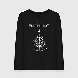 Лонгслив хлопковый женский Elden ring лого, цвет: черный