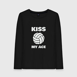 Лонгслив хлопковый женский Kiss - My Ace, цвет: черный