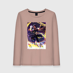 Лонгслив хлопковый женский Фрей в деле, цвет: пыльно-розовый