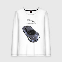 Лонгслив хлопковый женский Jaguar Motorsport, цвет: белый