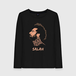 Лонгслив хлопковый женский Мохаммед Салах, Mohamed Salah, цвет: черный