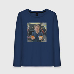 Женский лонгслив Уиллем дефо и апельсины