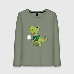 Женский лонгслив Volleyball Dinosaur