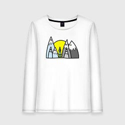 Лонгслив хлопковый женский Весёлые Горы, цвет: белый