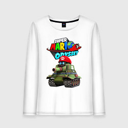 Лонгслив хлопковый женский Tank Super Mario Odyssey, цвет: белый