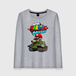 Лонгслив хлопковый женский Tank Super Mario Odyssey, цвет: меланж