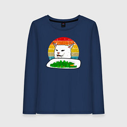 Женский лонгслив Кот не веган